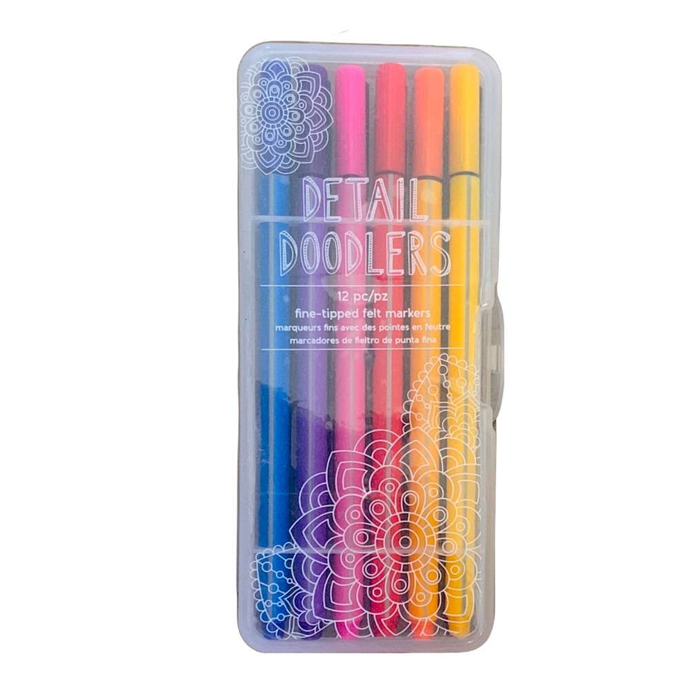 Detail Doodlers Felt‎ Tip Markers 12/Pkg